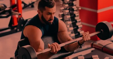 Homem jovem treinando braços com treino avulso. Foto: Freepik